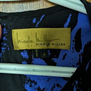 Nicole Miller Black and Blue Top